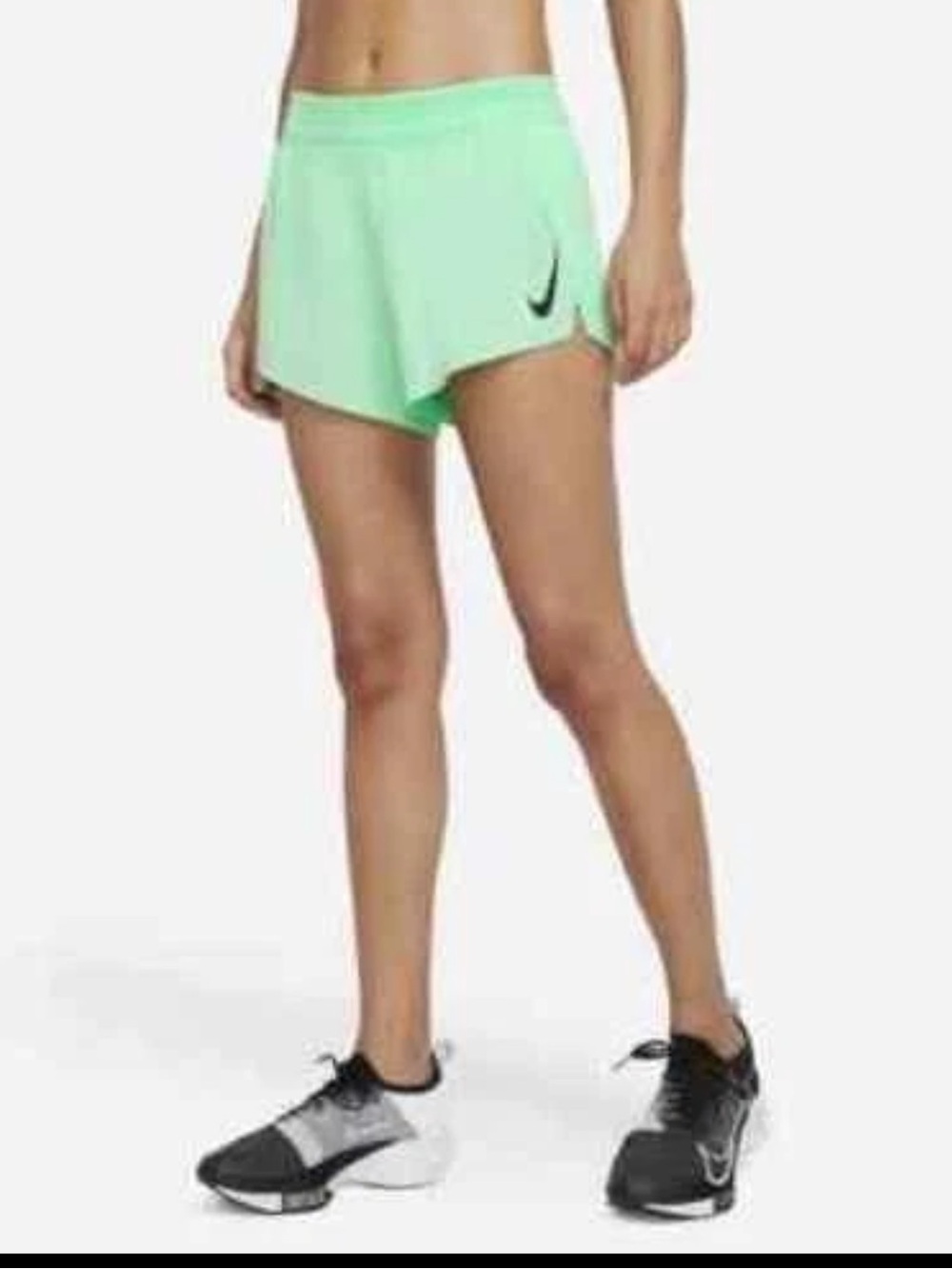 Nike 3" AeroSwift Dri-FIT ADV Running Shorts Mid-Rise Pleated Lined M Green NWT